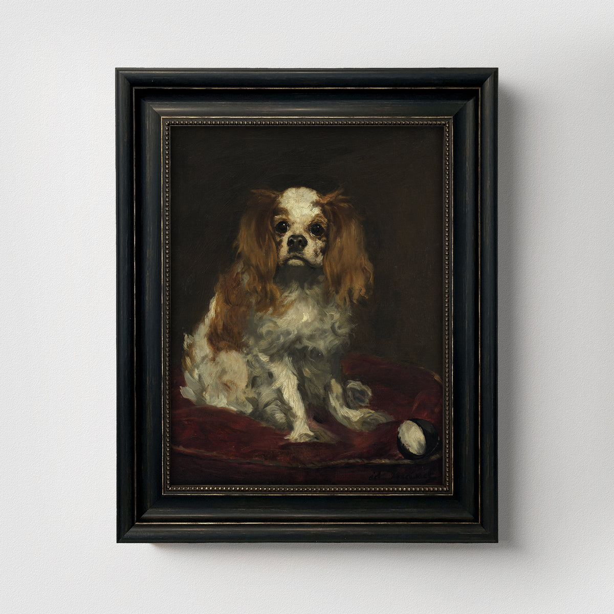 Manet Dog King Charles Fine Art Print