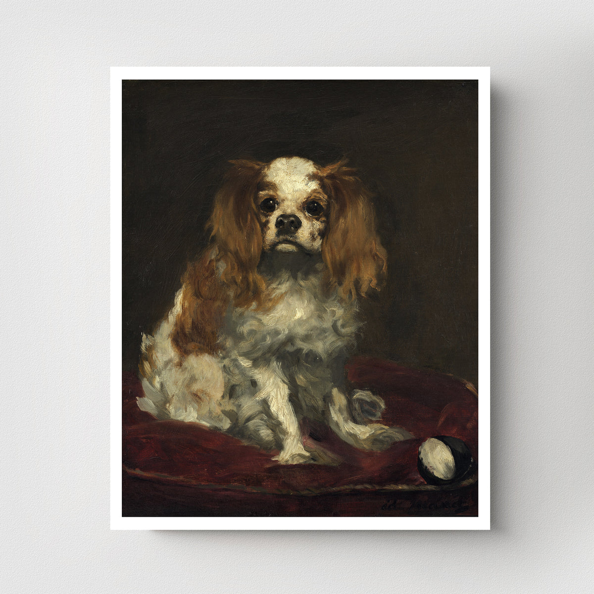 Manet Dog King Charles Fine Art Print