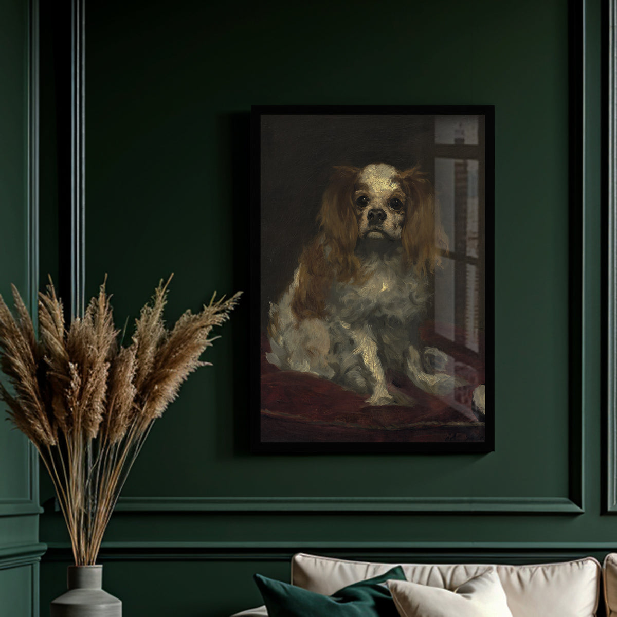 Manet Dog King Charles Fine Art Print