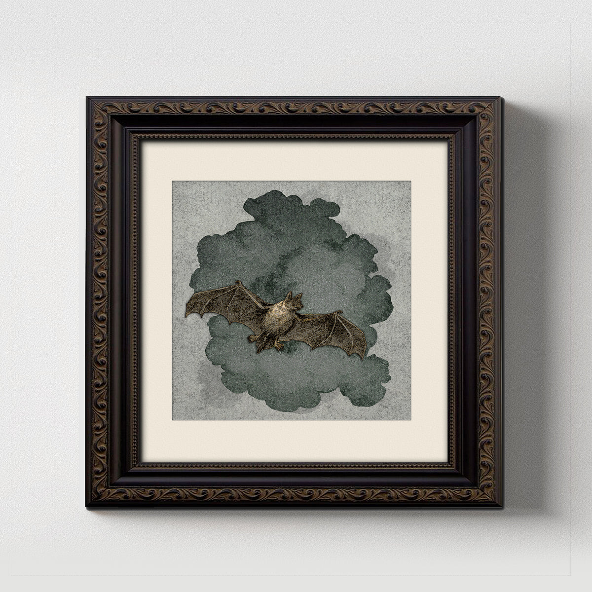 Bat Vintage Etching Fine Art Print