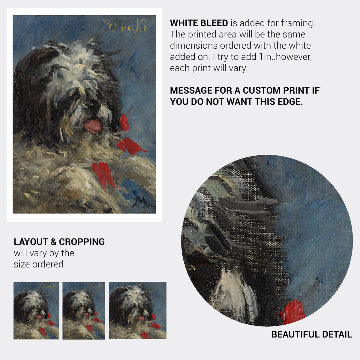 Manet Dog, Donki, Fine Art Print