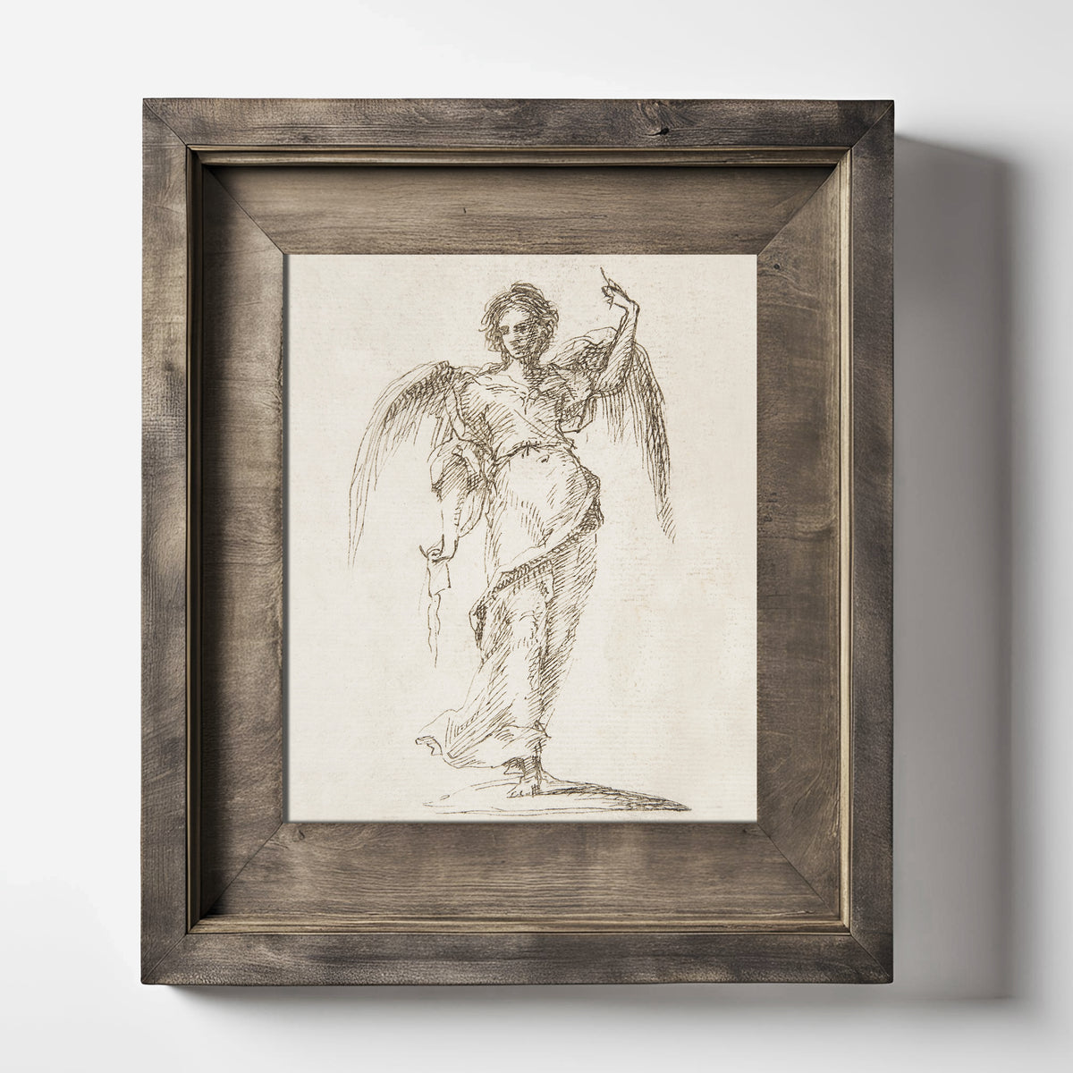 Antique Sketch Angel Fine Art Print