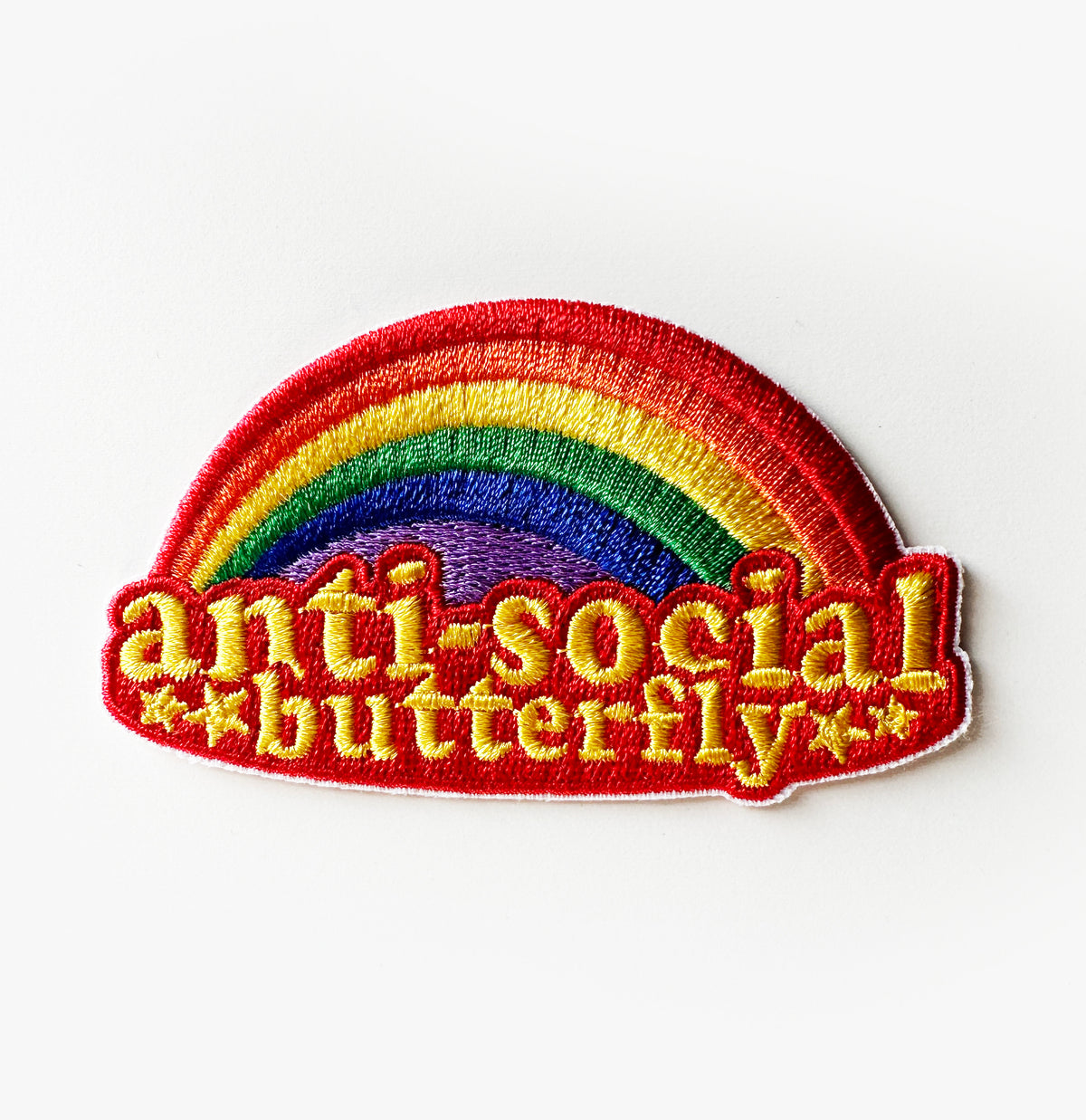 Anti-Social Butterfly Iron On Patch