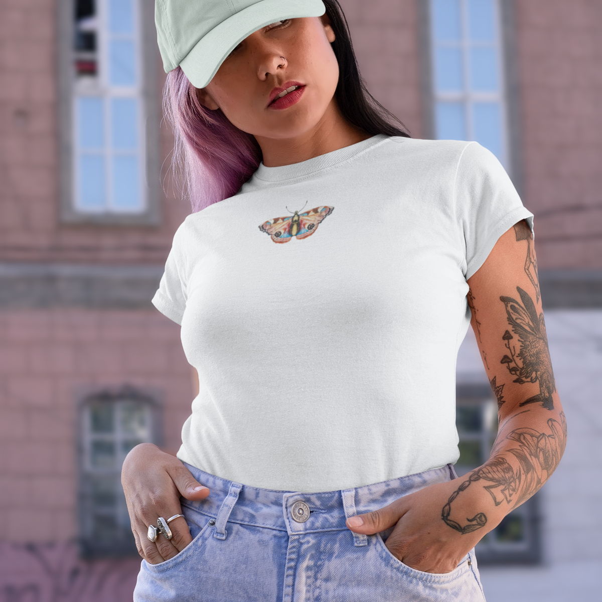 Vintage-Style Butterfly Graphic Tee