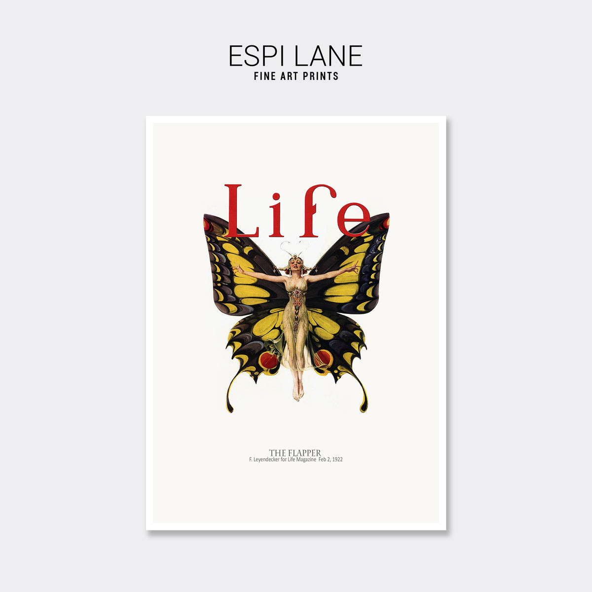 Life Magazine Butterfly Flapper Fine Art Print