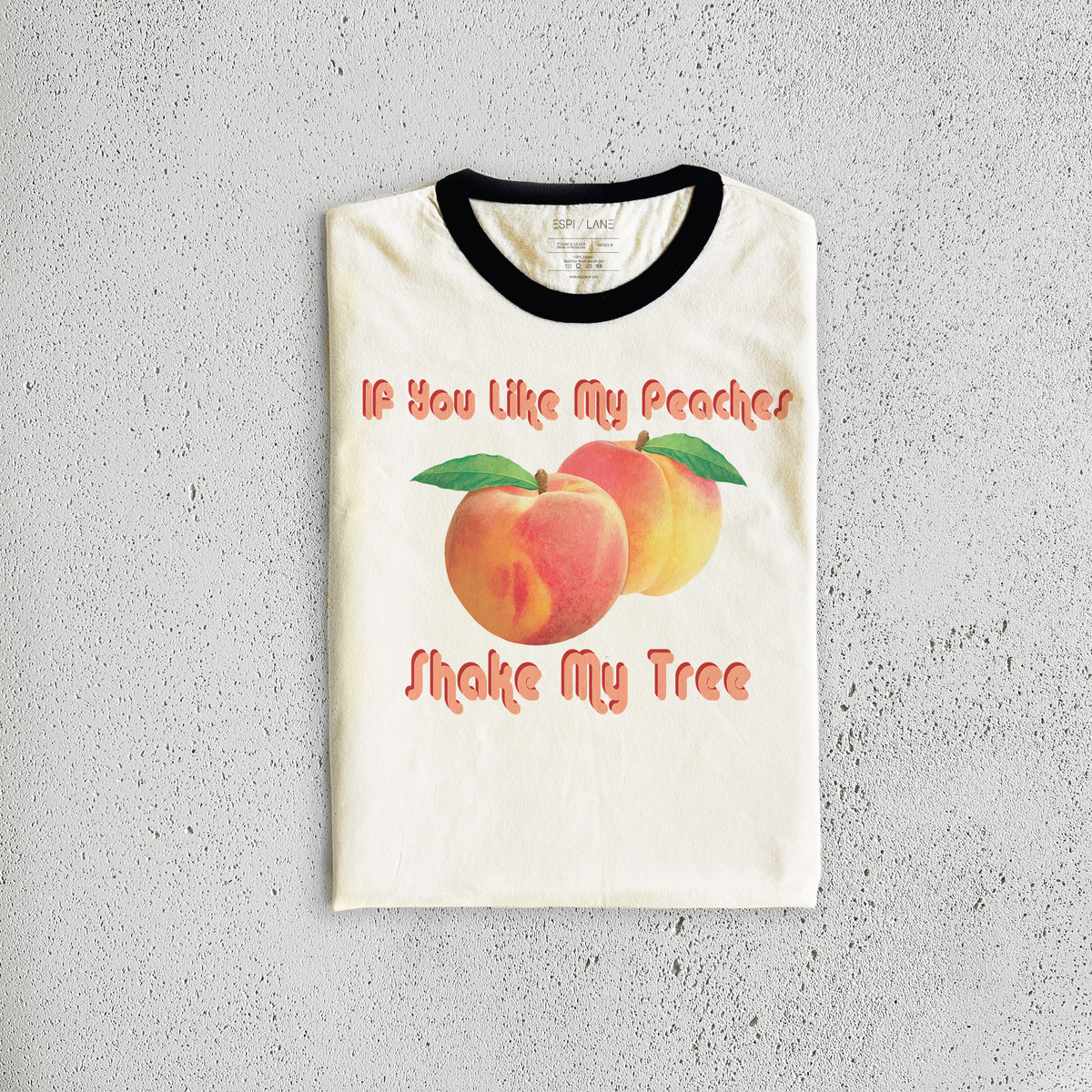 Like My Peaches Graphic Vintage Style Tee