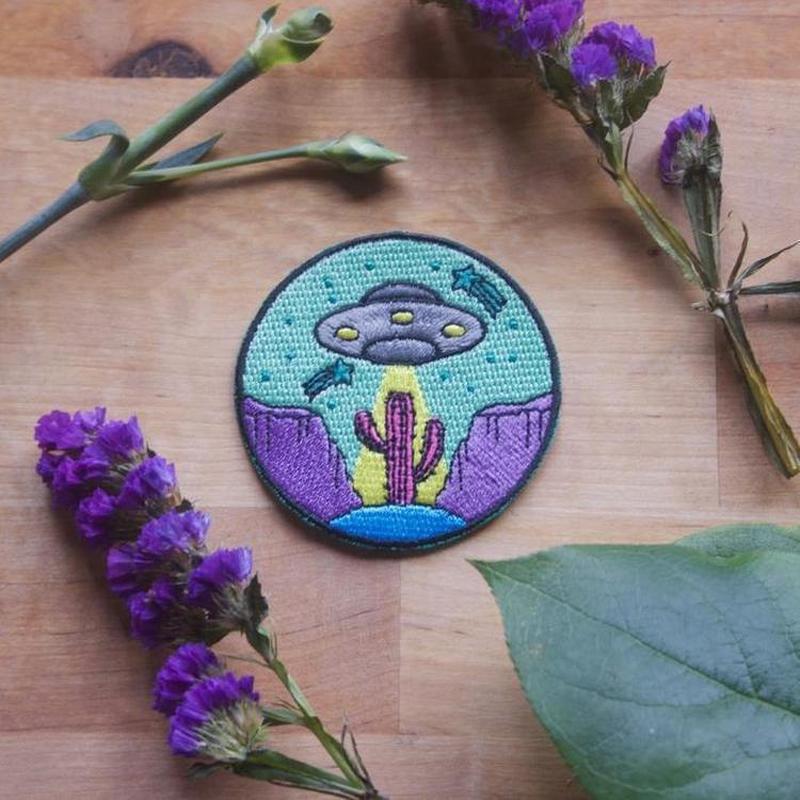 Pick One Iron on Patches Outdoors Adventure Space Cat Patch Desert Mountain  Peachy Vintage Retro Hat Backpack Jacket Patch Espi Lane 